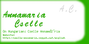 annamaria cselle business card